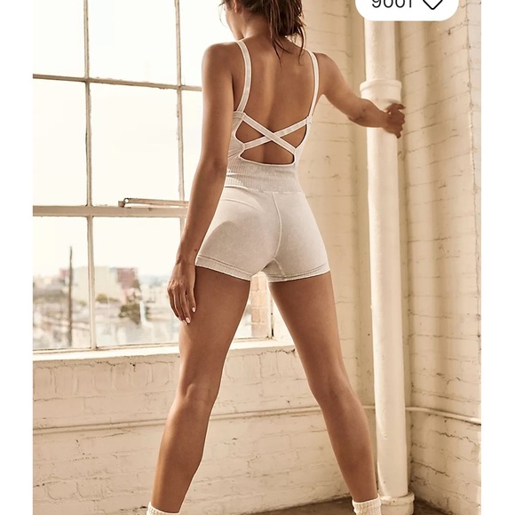 Free People Good Karma Runsie Color-Ice Gray Size-M/L NWOT - Picture 2 of 10